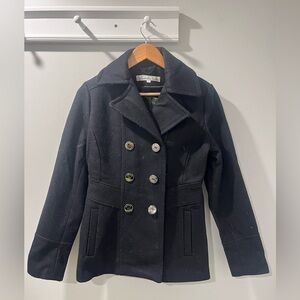 Kenneth Cole New York Black Pea Coat